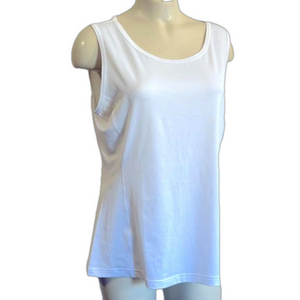 COOLIBAR 50+ UPF white sleeveless top‎ LARGE NWT